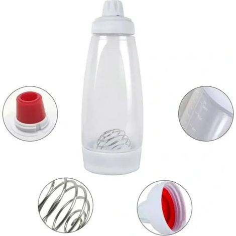 1000-ml-Blasflasche zum Dosieren für Muffin-, Waffel- und Crêpe-Teige – ideal für die Hausbackerei, präzise und tropffrei