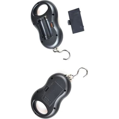 (Noir) Bärbar digital fiskevåg - 50 kg/110 LB - Écran LCD - Rouge - Resetillbehör Noir