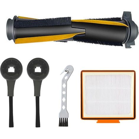 FOREHILL Lot de 5 brosses latrales de rechange pour aspirateur robot Shark RV2001WD AV2001WD, 1 brosse rouleau principale, 2 brosses latrales, 1 filtre HEPA, 1 brosse de nettoyage (1/5)