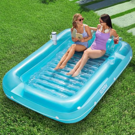 Matelas Gonflable 178 x 116 cm pour Piscine, Bain de Soleil pour Adultes, Flotteur de Piscine, Matelas Gonflable pour Adultes, divertissements d'été, fête Aquatique (Fleur Violette)