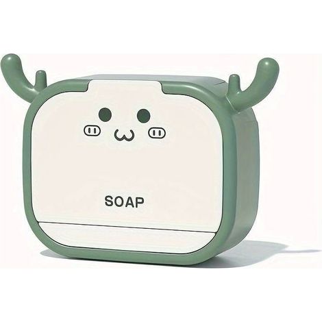 Porte-savon mural, support à savon en forme de bois de cerf, plateau d'égouttage, étagère de rangement pour savon, accessoires de salle de bain (1/5)