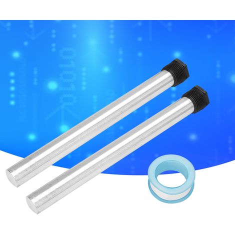 Lot de 2 tiges d'anode en magnésium 21 x 320 mm pour chauffe-eau, filetage NPT3/4 (1/5)