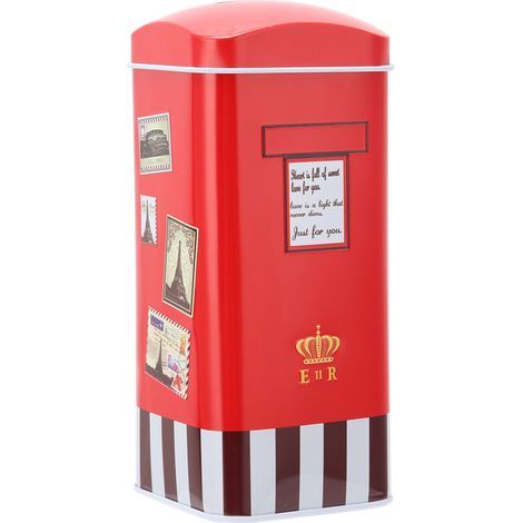Boîte aux lettres décorative en métal vintage – tirelire originale pour économiser et orner bureau ou intérieur (1/5)