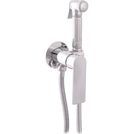 Mitigeur bidet mural NIL en laiton chromé avec arrêt sur la douchette (1/3)