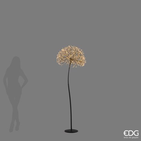 EDG Enzo De Gasperi Decoro Tarassaco Rich Nero 912 MicroLED H180 Ø50 cm IP44 – Decorazione Natalizia Luminosa (1/3)