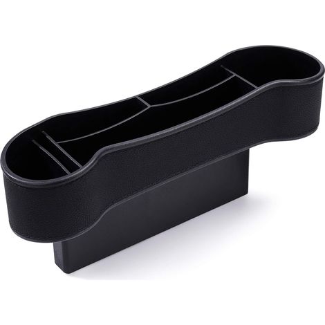 Scatola portaoggetti universale per sedile auto in pelle PU, portaoggetti per auto, portabicchieri, organizer nero
