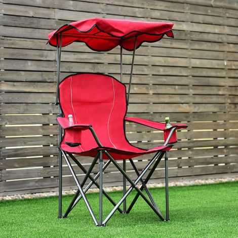 Silla de pesca plegable con portavasos para patio playa camping 965 x 675 x 130 cm color rojo