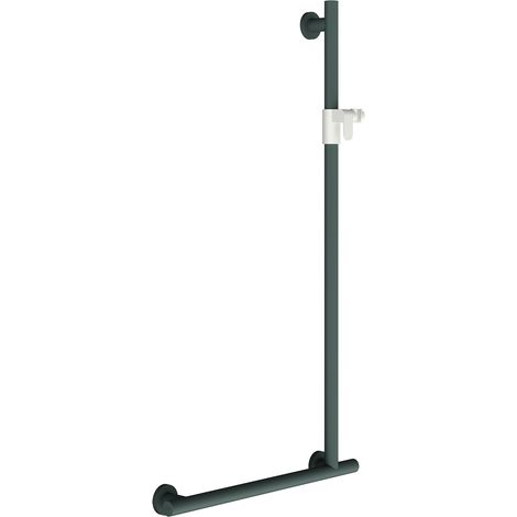 KWC AR Winkelgriff, MEDCARE, Edst., grau, 90 Grad, 600x1100x84 mm, Ausf. li, Br.H.