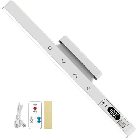 Lampes Rechargeables sous Armoire - Lampe Pour Chevet 29 Cm,5 Températures De Couleur, Magnétique Et Rechargeable Avec Télécommande - Pour Bureau, Domicile, Chambre, Salle De Bains Et Armoire