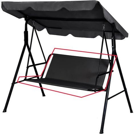 (Noir, 115x48x48cm)Housse de Siège de Jardin pour Balançoire de Jardin, Housse de Chaise de Jardin Couvre siège Swing, 2 et 3 Places (1/5)