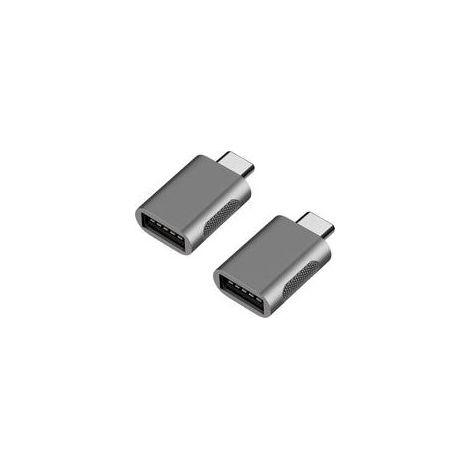 2 PCSAdaptateur USB 3.1 vers USB C, Transmission à Haute Vitesse,USB C mâle à Femelle, Thunderbolt 3 Adaptateur de Type C vers USB avec Support OTG pour MacBook Air/Pro/iPad Pro (1/5)
