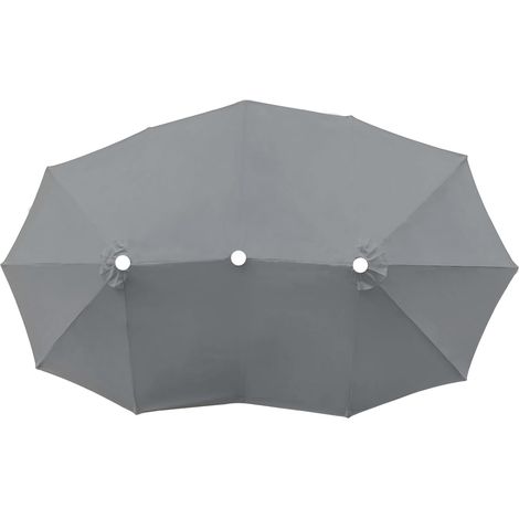 Parasol De Jardin Exterieur Housse de Rechange,Parapluie à trois têtes Housse de Rechange,Parasol double Housse de Rechange,Balcon Parasol Housse de Rechange(Support parapluie et base non inclus) (1/5)
