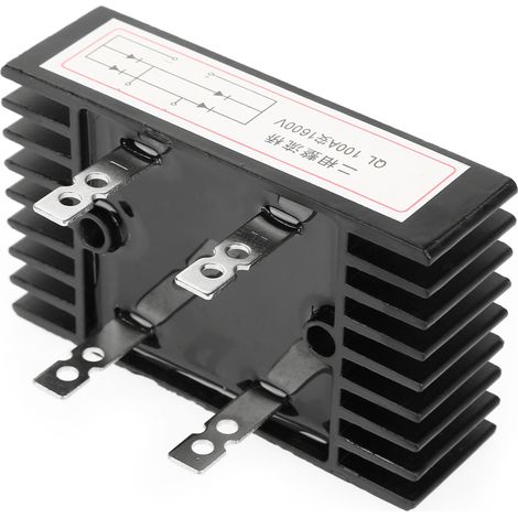 Stück Hochleistungs-Diodengleichrichterbrücke 100 A 1600 V Schwarz für Wechselstrom (1/5)