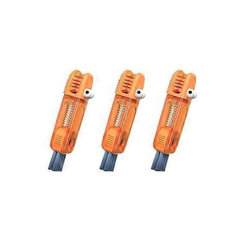 Brosse de nettoyage 3 en 1 pour couvercles de tasses, nouveau kit de brosses de nettoyage pour recoins et espaces étroits des bouteilles et tasses (orange) (1/5)
