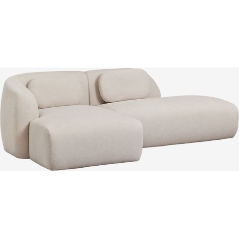 Sofá modular chaise longue izquierdo de 2 piezas con diván derecho en chenilla Coquette SKLUM        (1/5)