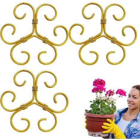 Tuteur pour plantes grimpantes, support réutilisable pour plantes grimpantes, crochet pour treillis, 10,5 x 10,5 cm, support en métal pour tiges de fleurs, accessoires pour plantes d'intérieur et d'ex (1/5)