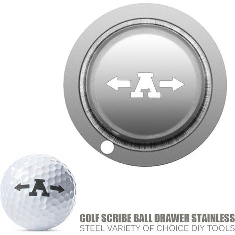 Marqueur de ligne de golf en acier inoxydable, outil de marquage de terrain, stylo marqueur de motifs personnalisable à faire soi-même (1/5)
