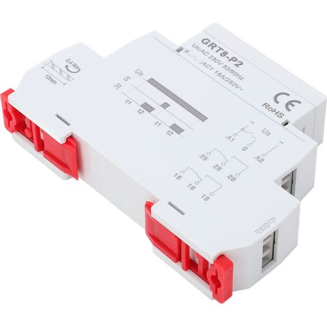 Relais temporisé à impulsions électroniques industriel pour montage sur rail, 230 V, avec affichage (1/5)