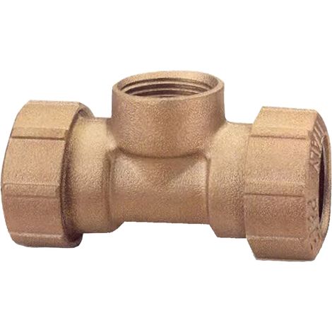 Raccord en T en laiton 32x1" pour tuyaux PE PN16