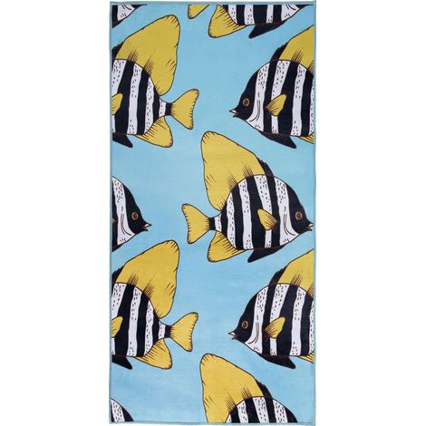 Tappeto blu modello 80 x 140 cm Fizme (1/5)