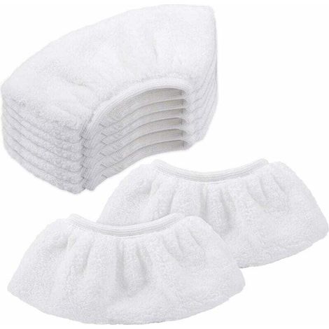 8 Bonnettes Microfibre, XU, Compatible Nettoyeurs Vapeur SC1-SC5 - KZQ (1/4)
