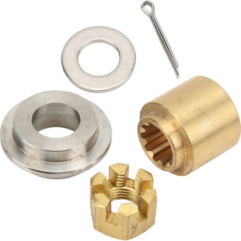 Kit de montage d'hélice : rondelle de butée, bague, rondelle, écrou, goupille fendue pour moteur hors-bord 2 temps de 20 à 30 ch (1/5)