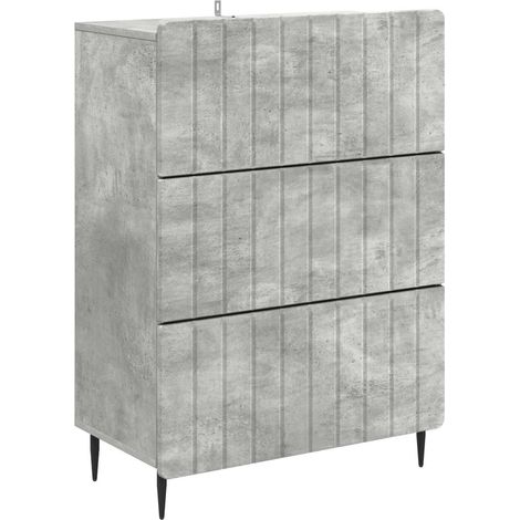 Mobile con Cassetti Grigio Cemento 66 x 34,5 x 92 cm vidaXL