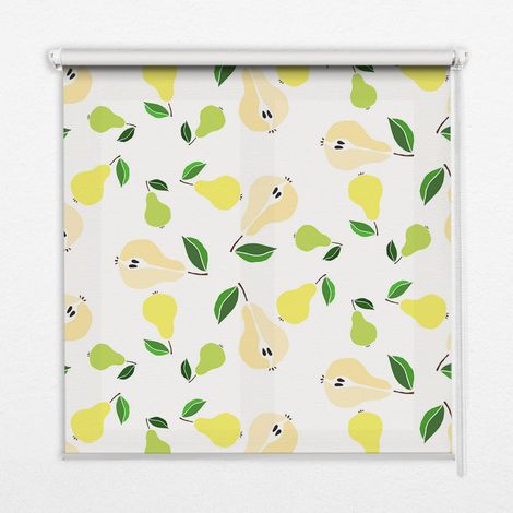 Store Enrouleur Intérieur pour Fenêtre - Store Tamisant - Store Enrouleur qui Laisse Passer la Lumière - Store Brise-Vue - Store - Store pour Intérieur - (100 cm x 140 cm) - Poires (1/5)
