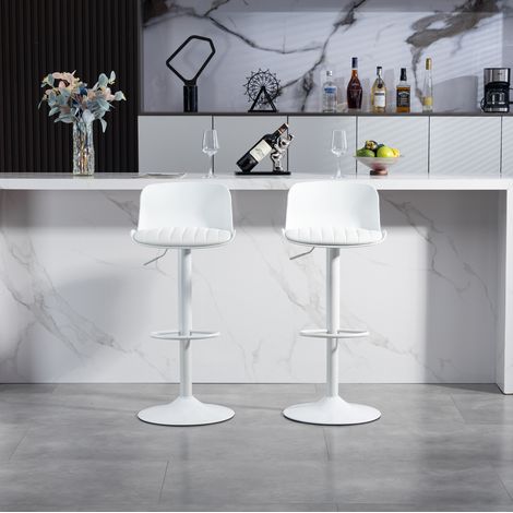 Sillas de bar giratorias regulables tapizadas OKMYHOME (1/5)