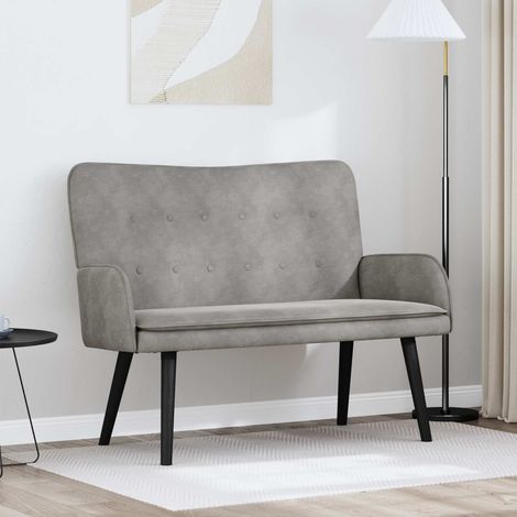Sofá de 2 Plazas Gris Claro 115 x 61 x 87 cm