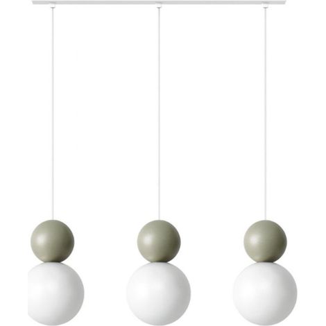Lampadario moderno top light cottage 1228 s3 r g9 led vetro metallo, colore verde