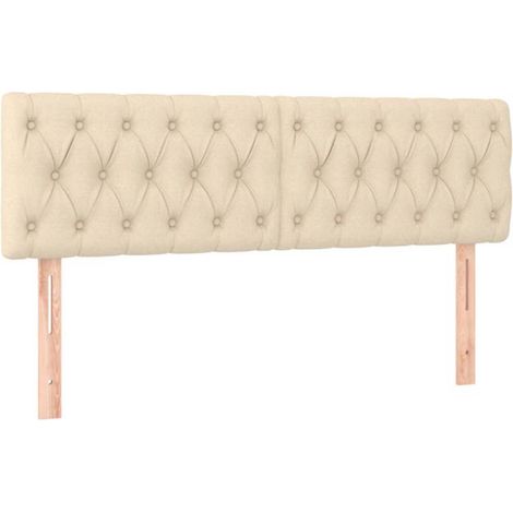 Maison Exclusive - Cabeceros tela crema 160x7x78/88 cm (1/5)
