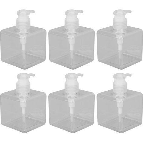 Flacons de gel douche/lotion, flacons de shampoing, flacons de savon pour les mains, flacons de recharge cosmétique de voyage, flacons à pompe en plastique, transparents (1/5)