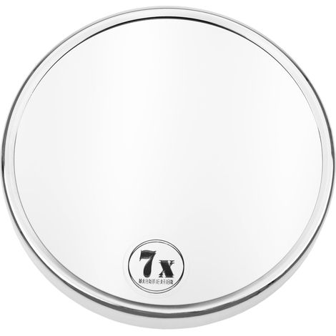 Miroir métal 3 ventouses Grossissant 7x (1/5)