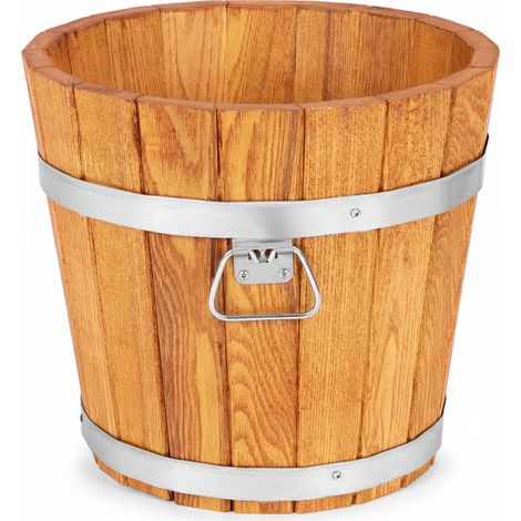 Vaso da fiori in acacia 30 x H 25 cm (larghezza) Oro K. (1/5)