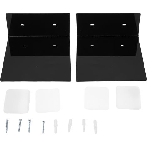 Étagères murales suspendues mini Lot de 2 Acrylique transparent 15x15cm (1/5)