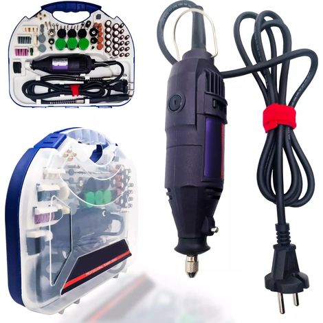 Smerigliatrice Mini Trapano 350W con Kit Valigetta e 200 Accessori (1/4)