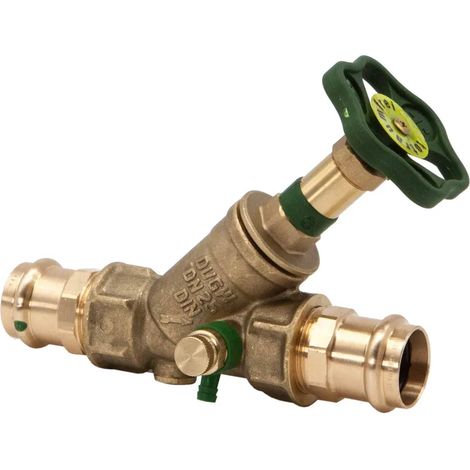 JS Válvula KFR con conexión de prensa (rosca hembra), con vaciado, con husillo no ascendente, DN25, diámetro de prensa 28mm, con certificación DVGW, 0016382800001