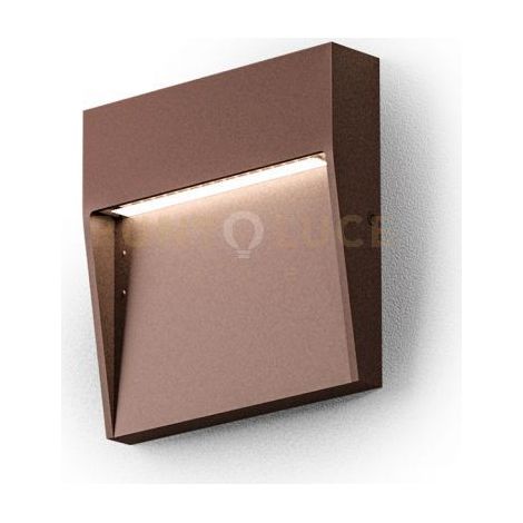 GES982- SEGNAPASSI RUGGINE A LED 4000K 147LM 3W IP65 10,5CM