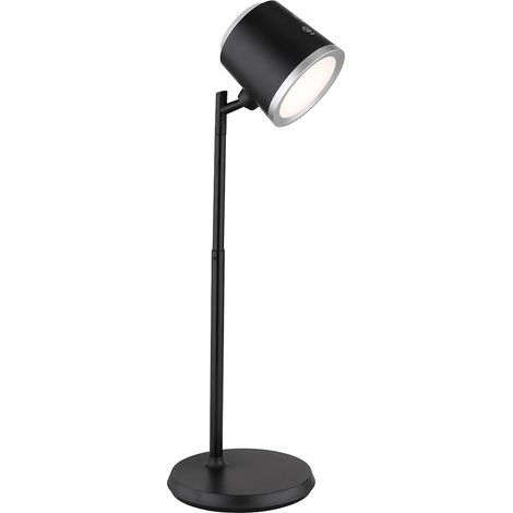 TRADE SHOP - Lampada Doppio Uso Scrivania Applique A Led 6w Touch Dimmerabile 3 Colorazioni Bl-1005 - Nero