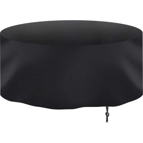GROOFOO Meubles De Jardin Housse Rond Jardin Table Housse Imperméable Résistant Circulaire Patio Extérieur Meubles Tente Housse Anti-UV Dîner Chaise Table Housse Anti-poussière Ø148x60cm (1/5)