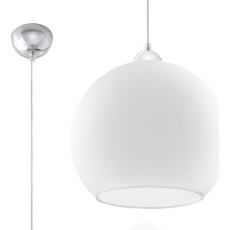 Suspension boule, blanche (1/5)