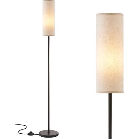 Lampadaire moderne pour salon - Lampadaire haut pour chambre, lampadaire moderne avec abat-jour, lampe sur pied minimaliste pour chambre d'enfant ou coin lecture - Lampadaire RWLED (1/5)