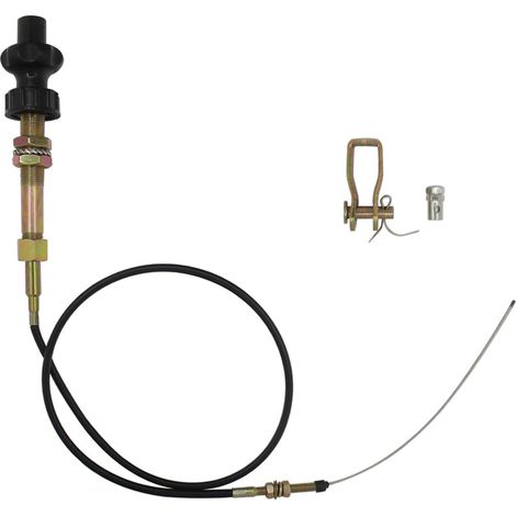 Câble d'accélérateur manuel pour tondeuse motoculteur motobineuse tracteur motoneige moissonneuse rouleau compresseur boîtier de commande bateau cable accelerateur moto universel (3.5m câble longueur) (1/5)