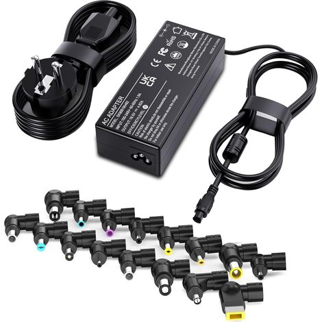 Chargeur Universel 90W Compatible avec 16 Connecteurs Ordinateurs Portables Adaptateur (1/5)