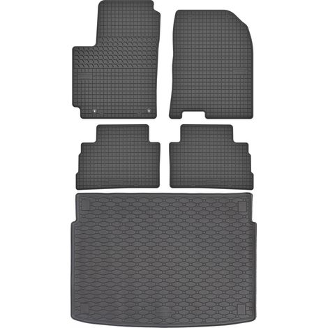 Juego de alfombrillas de goma para coche y alfombrilla para maletero para Hyundai Kona I Crossover (2017-2023). (1/5)
