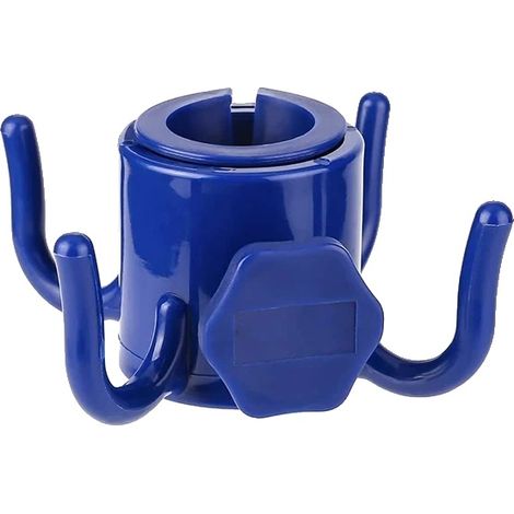 Ganci per ombrellone, installazione senza attrezzi, struttura robusta in plastica, colore blu (1/2)
