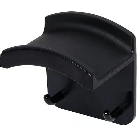 Support mural universel pour casque avec ruban adhésif puissant, support multifonction pour la plupart des casques de jeu, bureau, mur, 1 pc, noir (1/5)