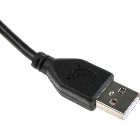 Câble USB RS PRO, USB-A mâle vers USB-A mâle, Noir, 5m ( Prix pour 1 ) (1/2)