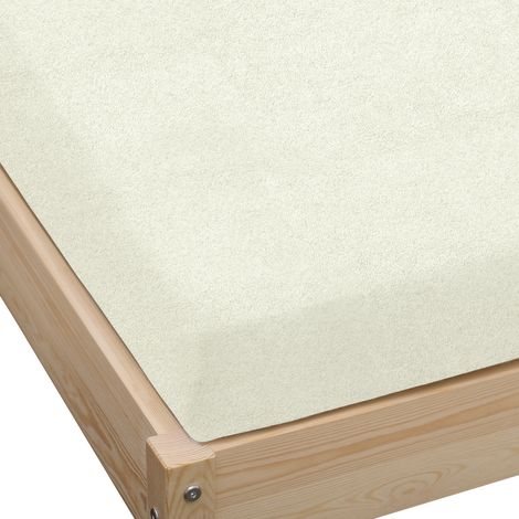 Drap-housse en éponge 180x200 écru épais (1/3)
